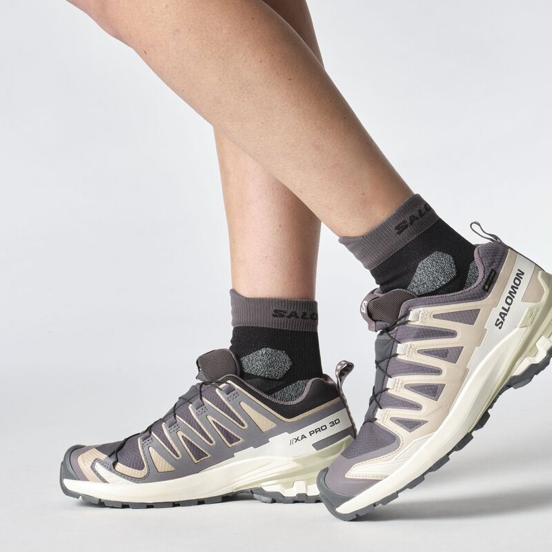 Salomon Damen Trailrunningschuhe SHOES XA PRO 3D V9 GTX W 9 - Neun Eisen/Oxford Tan/Luzerne