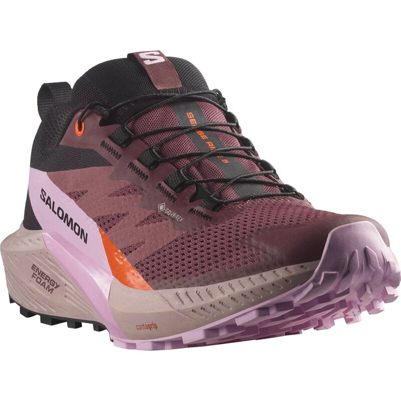 Salomon Damen Trailrunningschuhe SHOES SENSE RIDE 5 GTX W - Catawba-Traube/Orchideenbouquet/Kirsche
