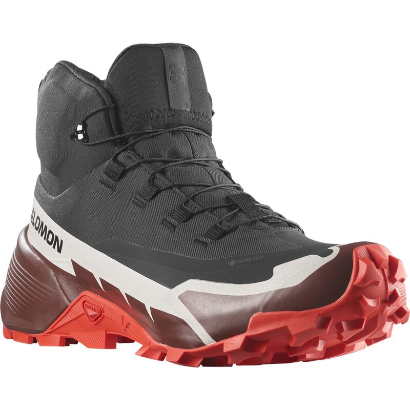 Salomon Herren Multifunktionsstiefel SHOES CROSS HIKE MID GTX 2 - Schwarz/Bitterschokolade/Feuriges Rot