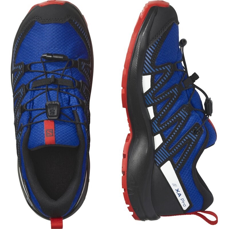 Salomon Kinder Multifunktionsschuhe SHOES XA PRO V8 CSWP J - Lapisblau/Schwarz/Feuriges Rot