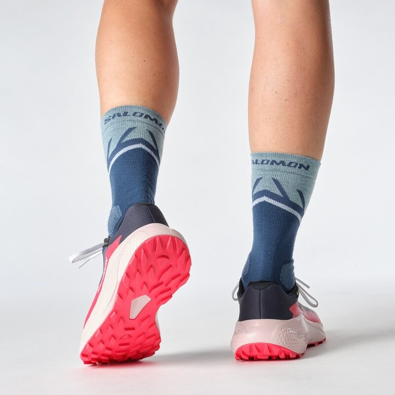 Salomon Damen Trailrunningschuhe SHOES ALPHAGLIDE GTX W - Mondfelsen/Blaue Nächte/Rotrot