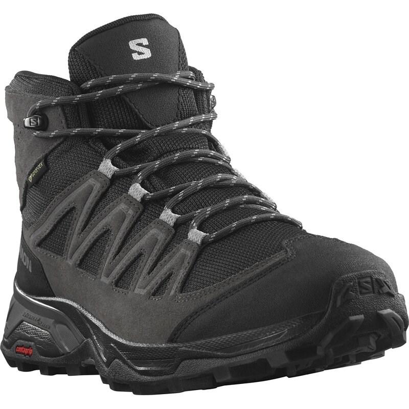 Salomon Herren Multifunktionsstiefel SHOES X WARD LEATHER MID GTX - Phantom/Schwarz/Magnet