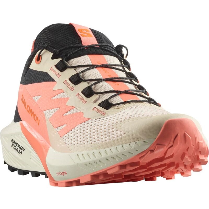 Salomon Damen Trailrunningschuhe SHOES SENSE RIDE 5 W - Zarter Pfirsich/Fusion Coral/Schwarz