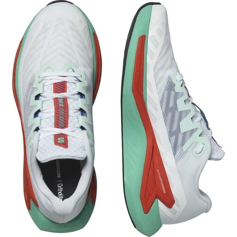 Salomon Herren Laufschuhe SHOES DRX BLISS 2 - Weiß/Elektrisches Grün/Kirschtomate