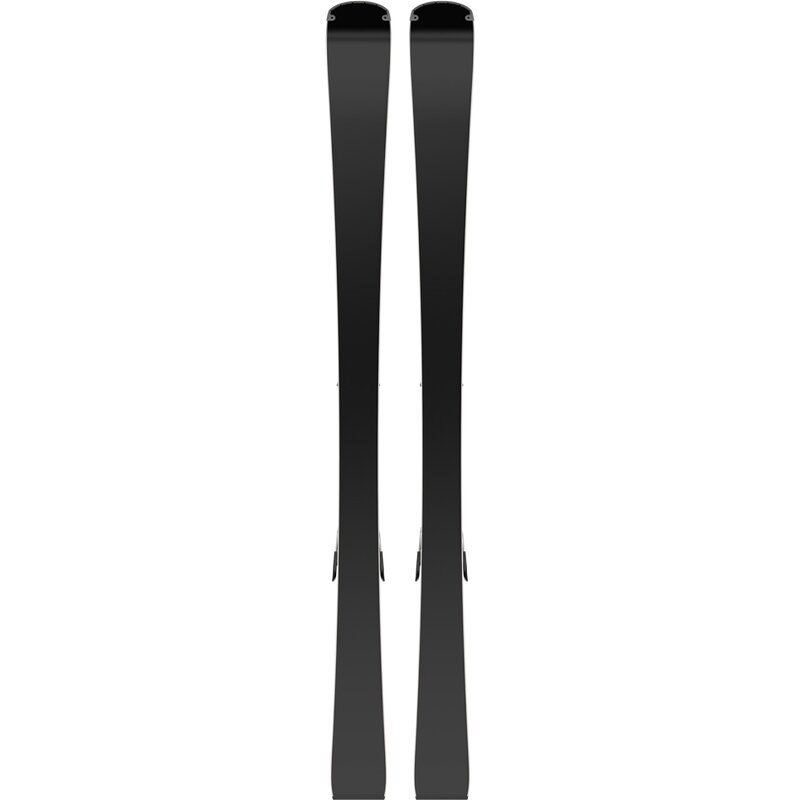 Salomon Damen All-Mountain Ski E - Schwarz/Rot/Zuckerpflaume