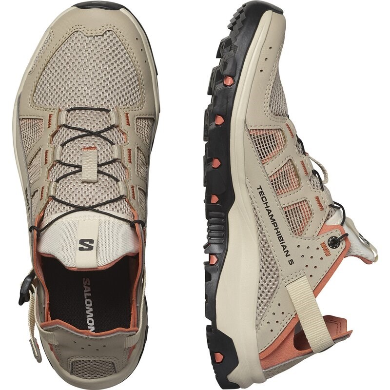 Salomon Damen Trekkingsandale SHOES TECHAMPHIBIAN 5 W - Weißer Pfeffer/Gebleichter Sand/Living C
