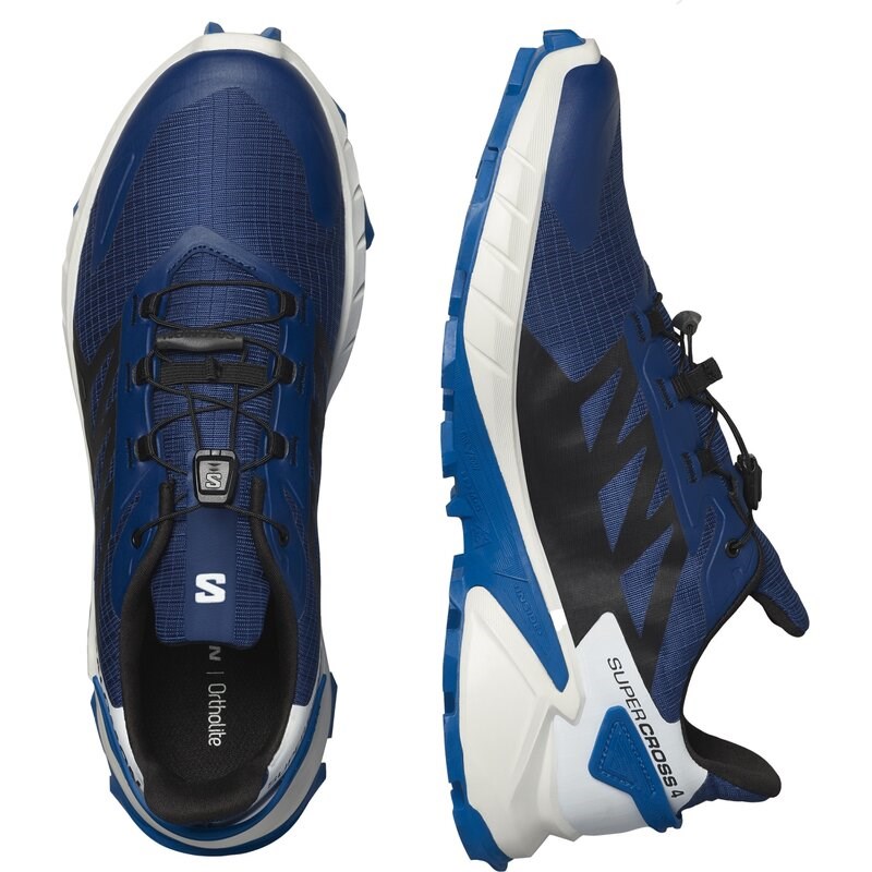 Salomon Herren Trailrunningschuhe SHOES SUPERCROSS 4 - Blauer Druck/Schwarz/Lapisblau