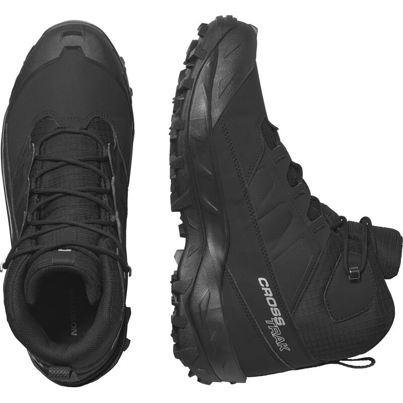 Salomon Herren Stiefel SHOES CROSSTRAK WP - Schwarz/Schwarz/Asphalt