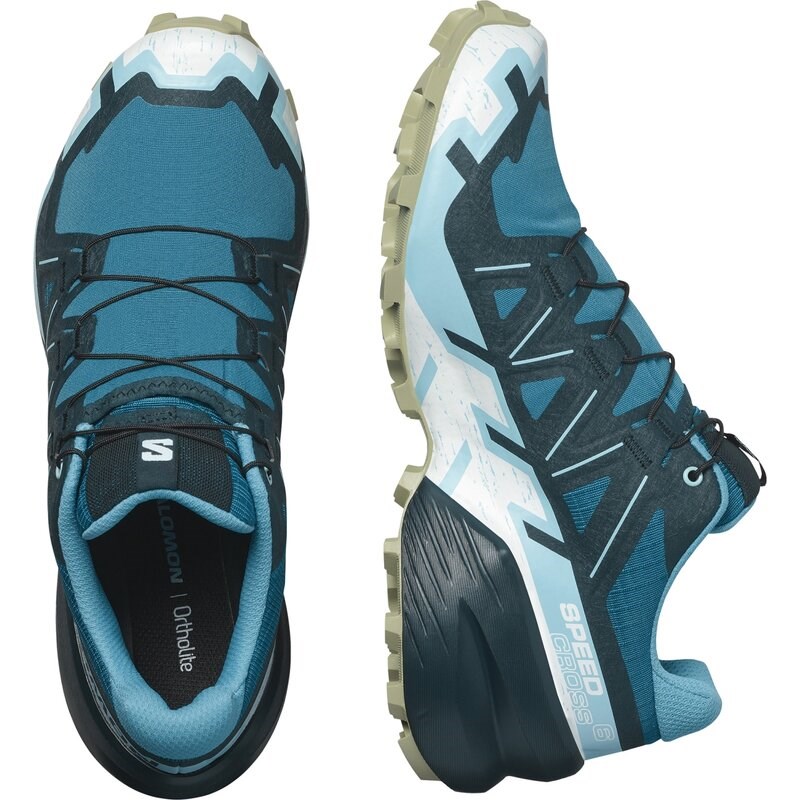 Salomon Damen Trailrunningschuhe SHOES SPEEDCROSS 6 W - Tahitianische Flut/Kohlenstoff/Tee