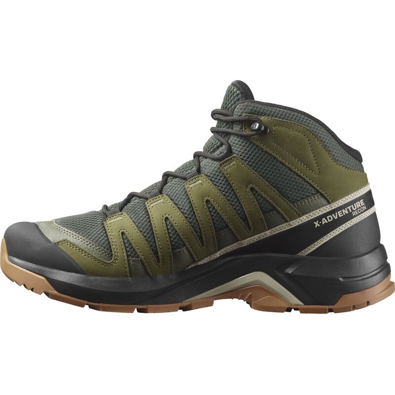 Salomon Herren Multifunktionsstiefel SHOES X-ADVENTURE RECON MID GTX - Torf/Martini-Olive/Oxford Tan