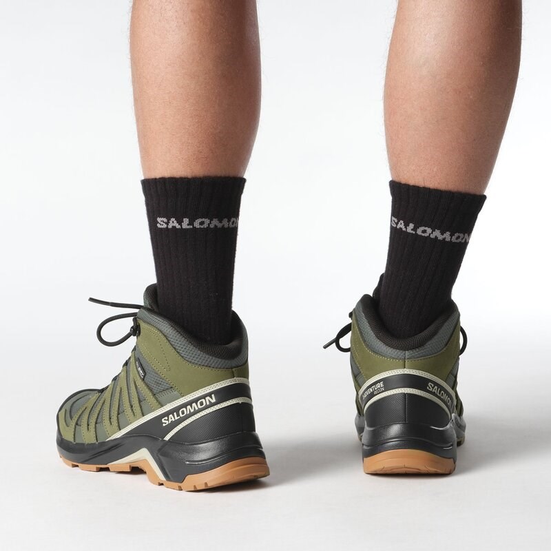 Salomon Herren Multifunktionsstiefel SHOES X-ADVENTURE RECON MID GTX - Torf/Martini-Olive/Oxford Tan