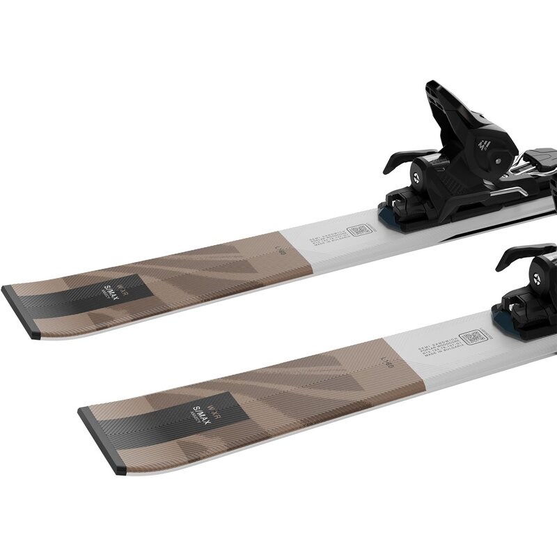 Salomon Damen All-Mountain Ski E - Silber/Schwarz/Maisstroh Metallic