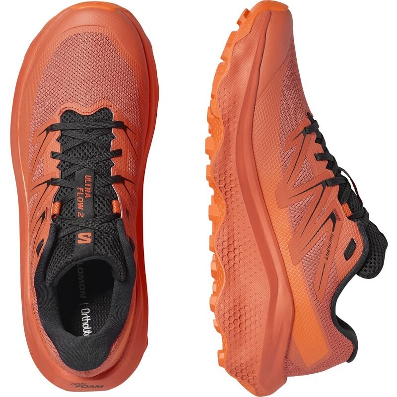 Salomon Herren Trailrunningschuhe SHOES ULTRA FLOW 2 - Chili/Drachenfeuer/Schwarz