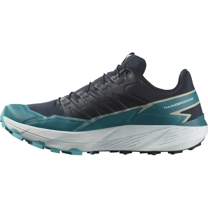 Salomon Herren Trailrunningschuhe SHOES THUNDERCROSS - Kohlenstoff/Tahitianische Flut/Pfau Blau