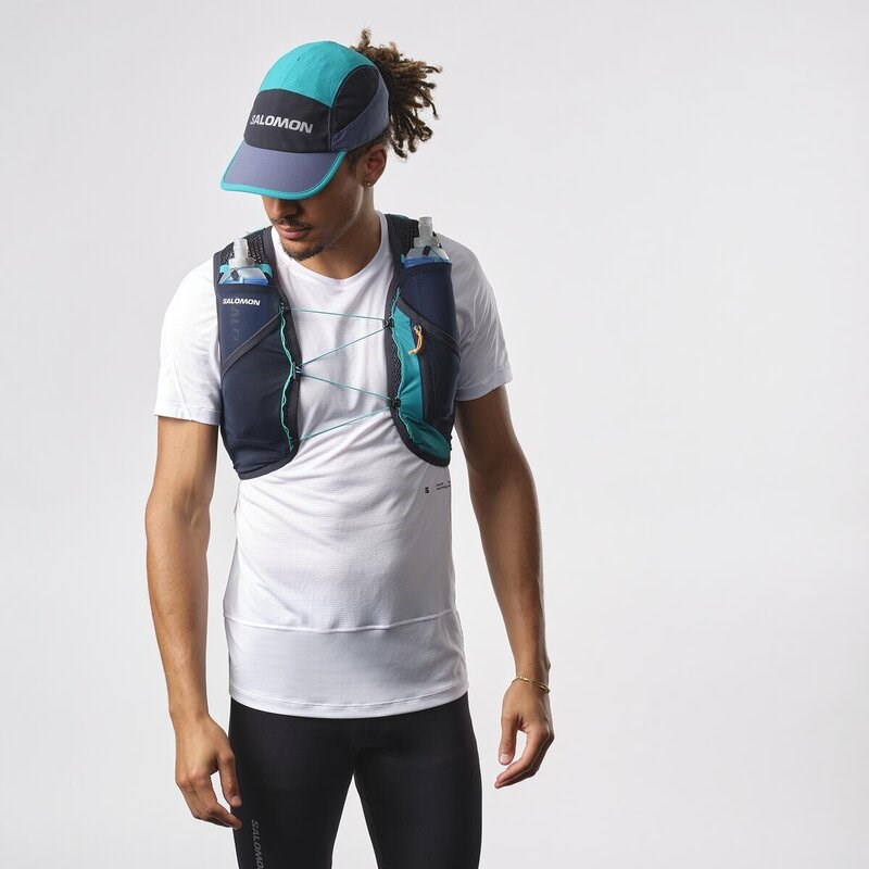 Salomon Rucksack ACTIVE SKIN 8 SET Tahitian - Tahitianische Flut/Kohlenstoff/Pfauenblau