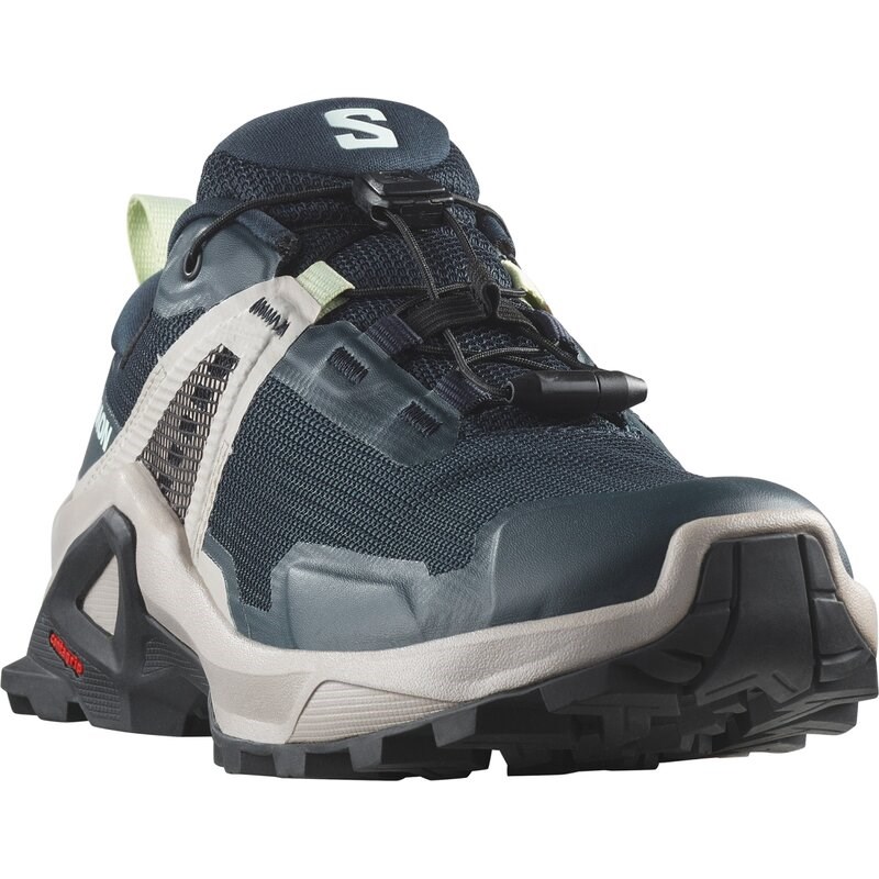 Salomon Kinder Trekkinghalbschuhe SHOES X RAISE GTX J - Kohlenstoff/Rosasche/Klares Aqua