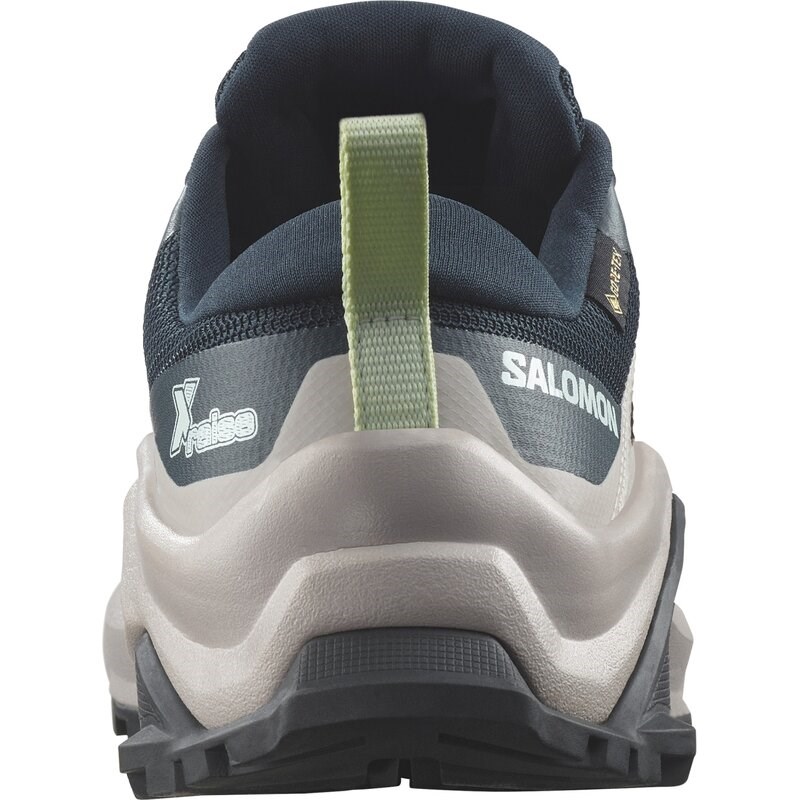 Salomon Kinder Trekkinghalbschuhe SHOES X RAISE GTX J - Kohlenstoff/Rosasche/Klares Aqua