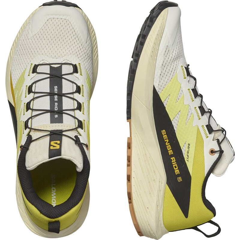 Salomon Damen Trailrunningschuhe SHOES SENSE RIDE 5 W - Vanilleeis/Schwefelquelle/Schwarz