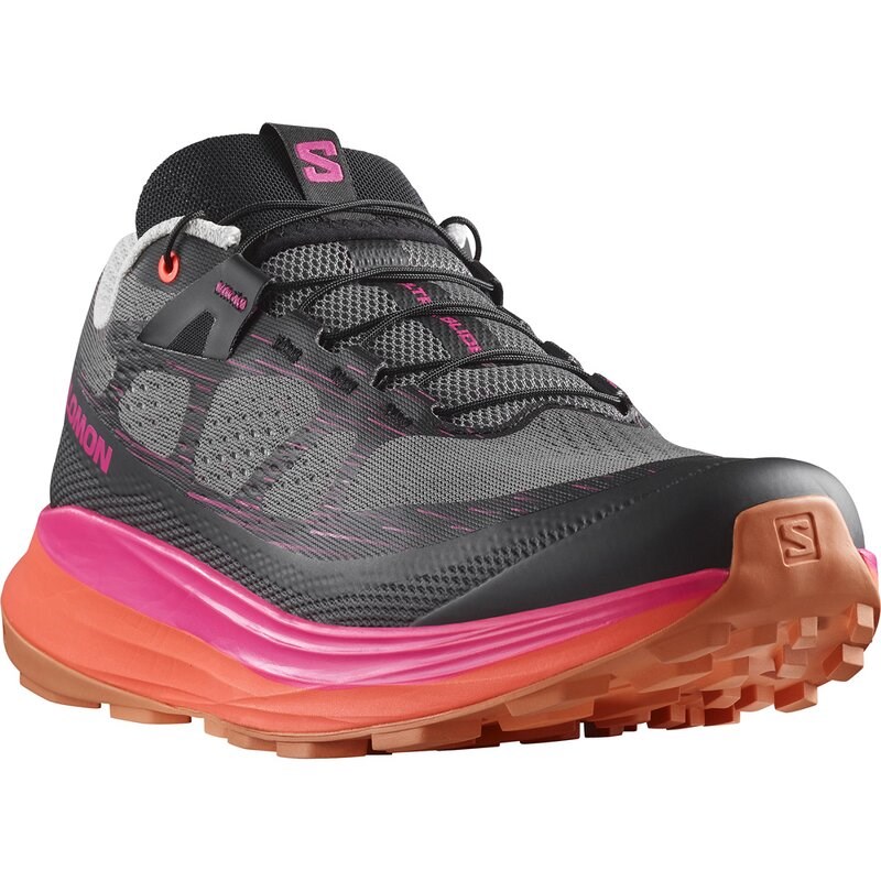 Salomon Herren Trailrunningschuhe SHOES ULTRA GLIDE 2 - Pflaumenkätzchen/Schwarz/Rosa Glanz