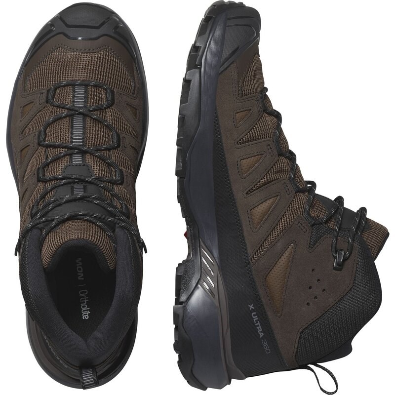 Salomon Herren Multifunktionsstiefel SHOES X ULTRA 360 LTR MID GTX - Dunkel Erde/Delicioso/Castlerock