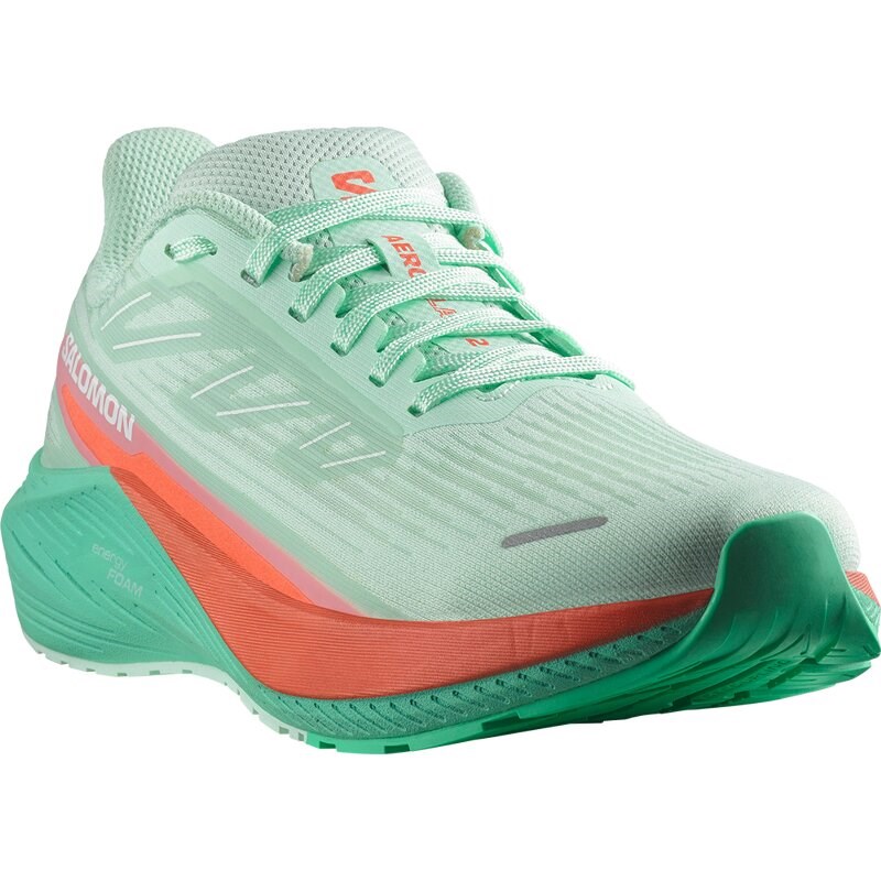 Salomon Damen Laufschuhe SHOES AERO BLAZE 2 W - Bay/Kirschtomate/Elektrisches Grün