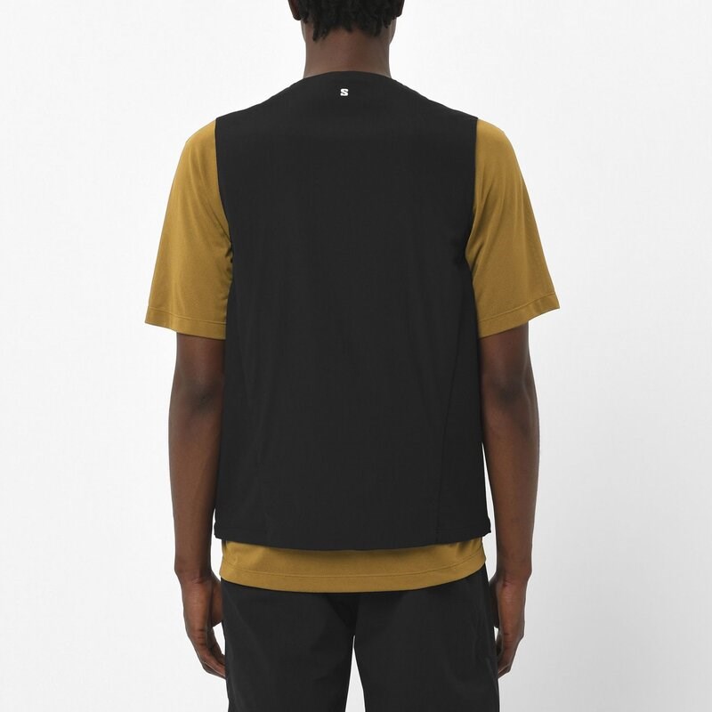 Salomon Herren Weste MNTAIN FLEX HYB VST M DEEP - Tiefschwarz