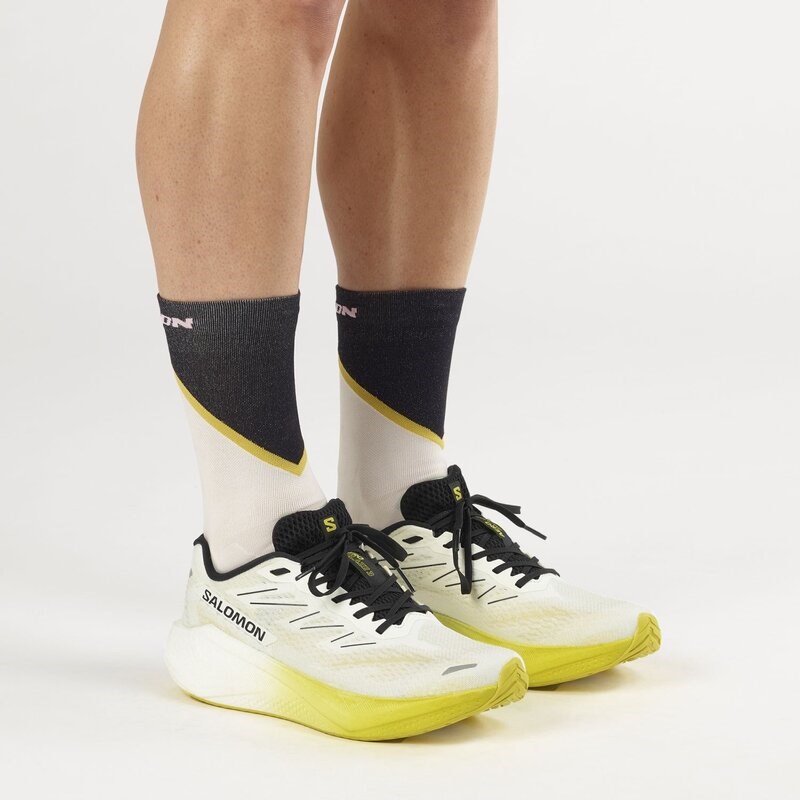 Salomon Herren Laufschuhe SHOES AERO BLAZE 3 - Weiß/Schwarz/Flammengelb