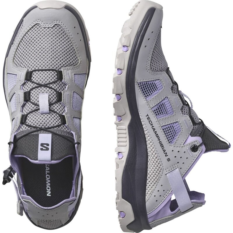 Salomon Damen Sandalen SHOES TECHAMPHIBIAN 5 W - Möwe/Violette Tulpe/Kosmischer Himmel