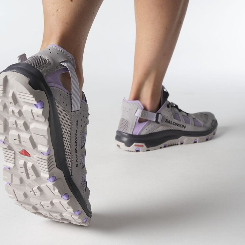 Salomon Damen Sandalen SHOES TECHAMPHIBIAN 5 W - Möwe/Violette Tulpe/Kosmischer Himmel