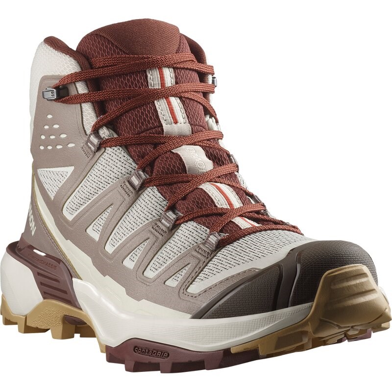 Salomon Damen Trekkingstiefel SHOES X ULTRA 360 EDGE MID GTX W Slv - Silberne Wolke/Eisen/Rumrosine