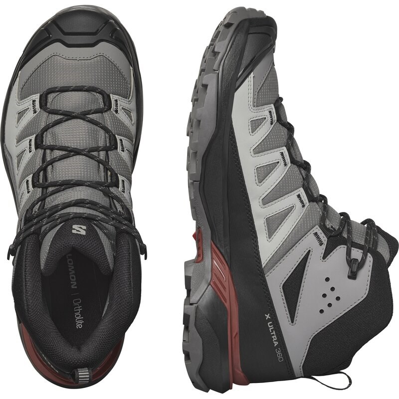 Salomon Herren Multifunktionsstiefel SHOES X ULTRA 360 MID GTX - Zinn/Schwarz/Gebranntes Henna
