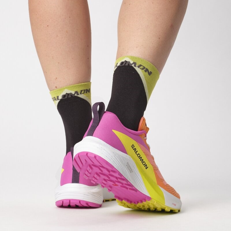 Salomon Damen Trailrunningschuhe SHOES SENSE RIDE 5 W - Paradiesvogelblume/Weiß/Schwefelspirale